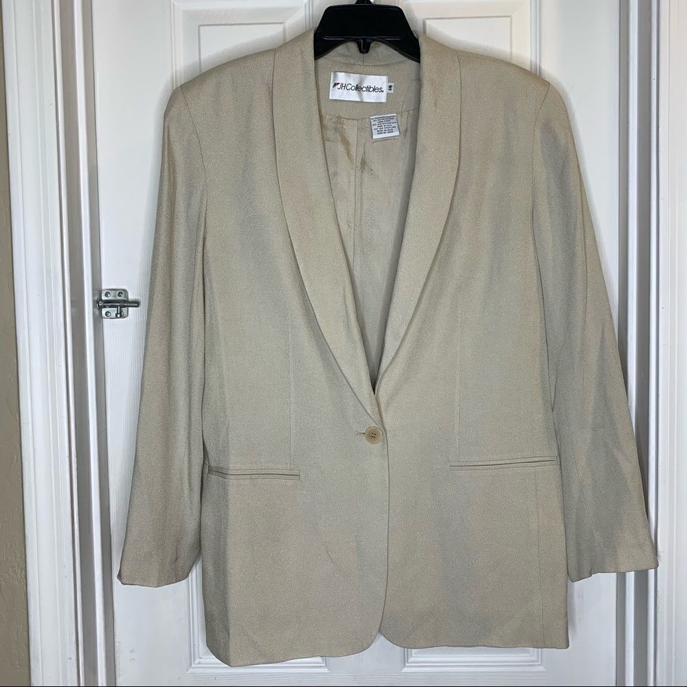 JH Collectibles Vintage Tan Skirt and Jacket Size 14